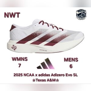 [W-7] 2025 NCAA x adidas Adizero Evo SL ☆Texas A&M☆